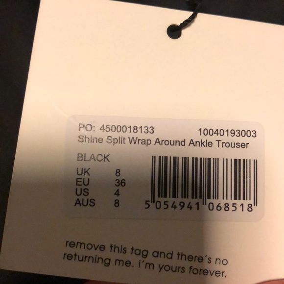 Shine Split Wrap Around Ankle Trouser - Picture 3 of 3